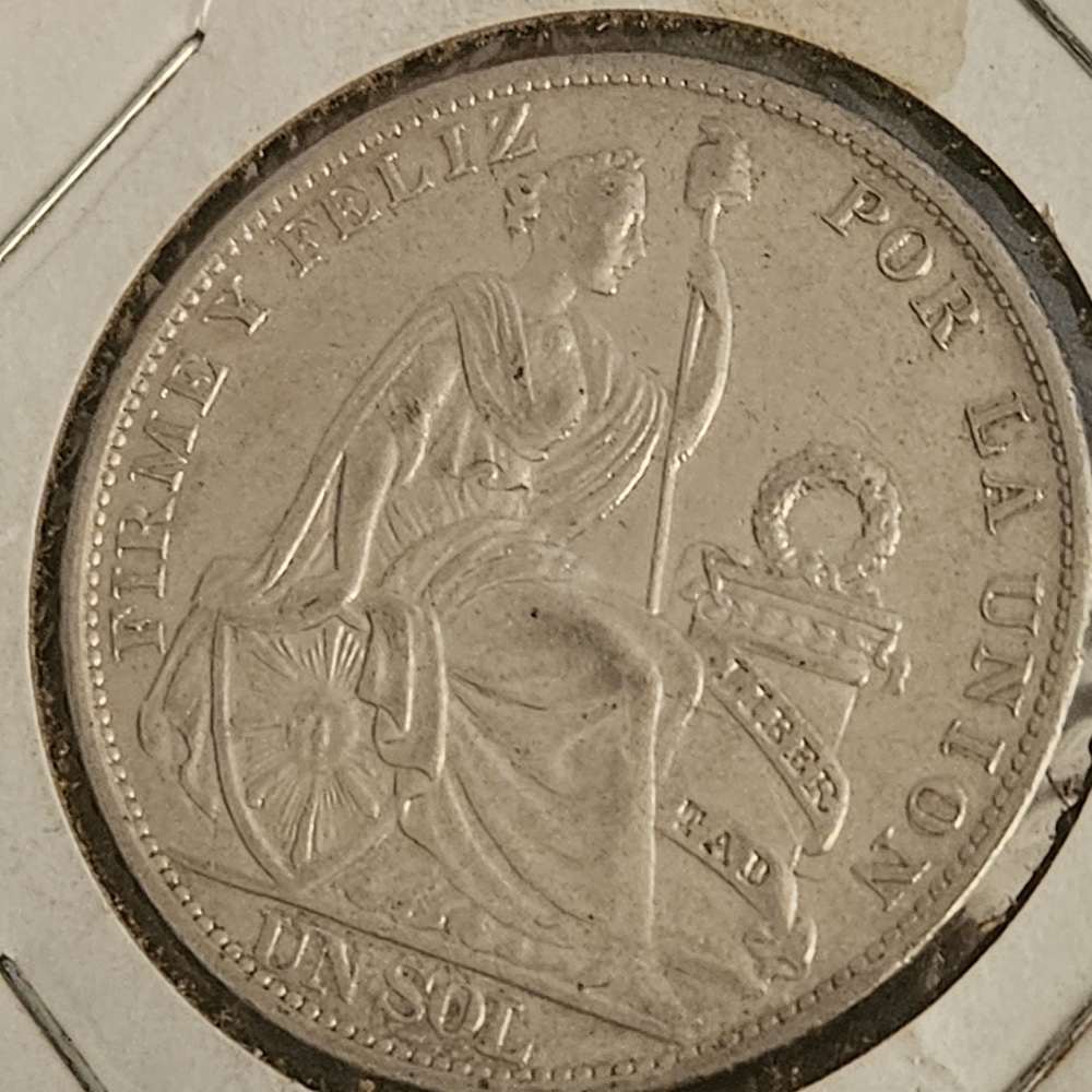 Vintage Silver Coin with Intricate Design